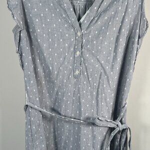 Old Navy Grey Clip-dot Shirt Dress